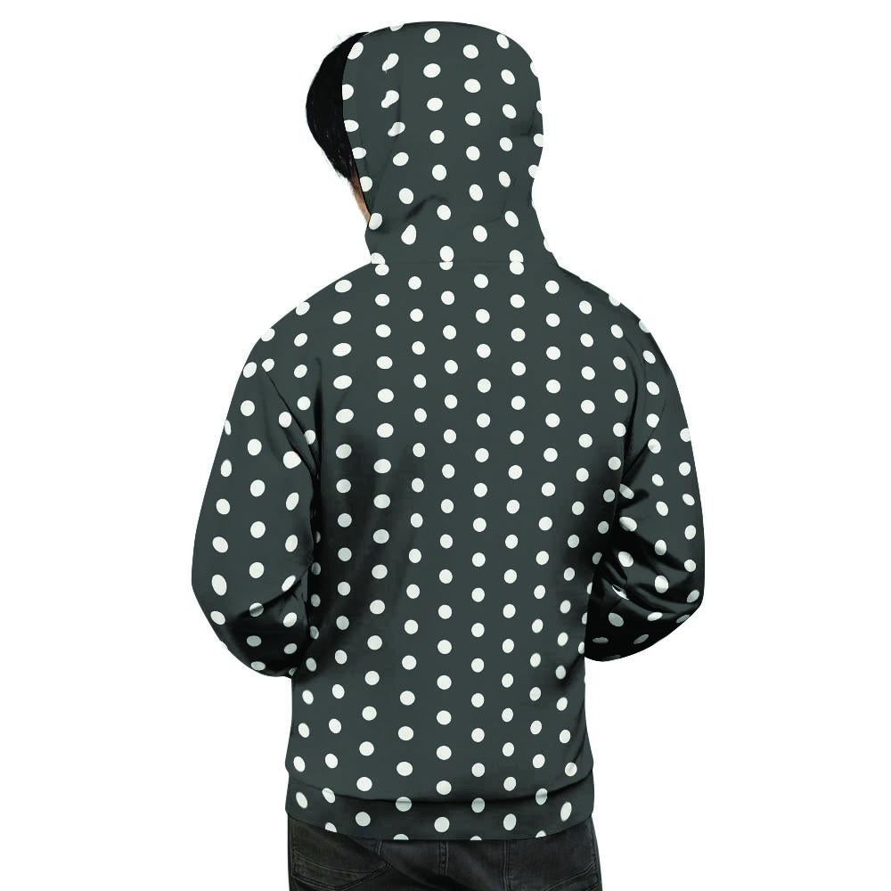 Black Tiny Polka Dot Men's Hoodie-grizzshop