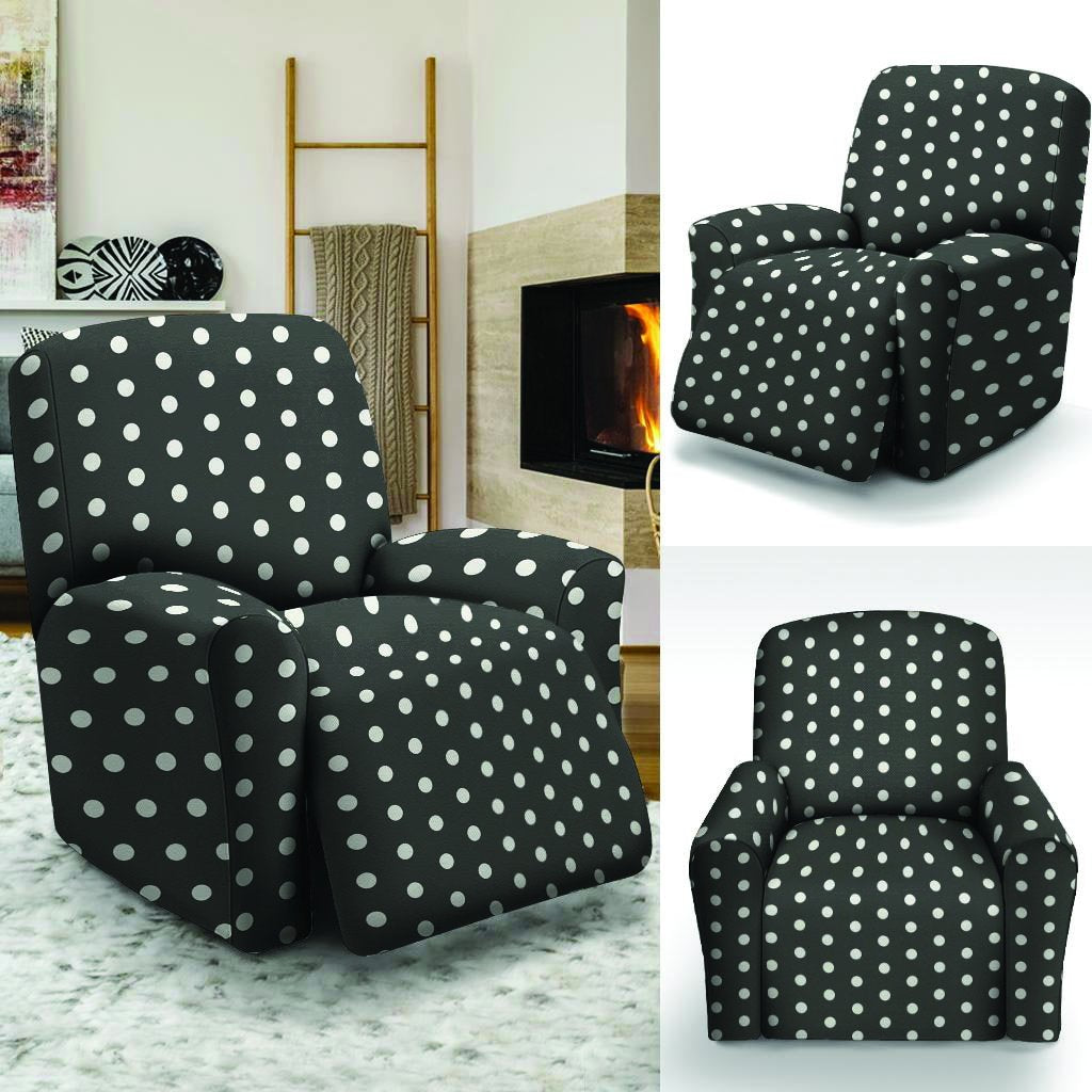 Black Tiny Polka Dot Recliner Cover-grizzshop