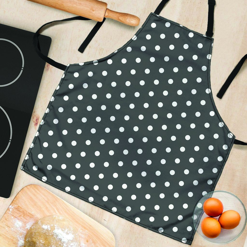 Black Tiny Polka Dot Women's Apron-grizzshop