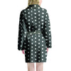 Black Tiny Polka Dot Women's Robe-grizzshop