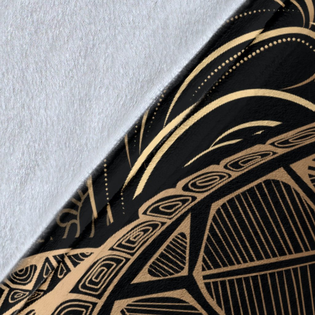Black Turtle Hawaiian Pattern Print Blanket-grizzshop
