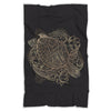 Black Turtle Hawaiian Pattern Print Throw Blanket-grizzshop