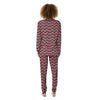 Black White And Red Chevron Print Pattern Women's Pajamas-grizzshop