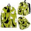 Black White Duck Mallard Pattern Print Backpack-grizzshop