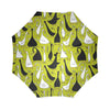 Black White Duck Mallard Pattern Print Foldable Umbrella-grizzshop