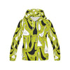 Black White Duck Mallard Pattern Print Men Pullover Hoodie-grizzshop