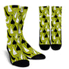 Black White Duck Mallard Pattern Print Unisex Crew Socks-grizzshop