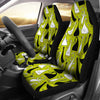 Black White Duck Mallard Pattern Print Universal Fit Car Seat Cover-grizzshop