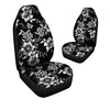 Black White Floral Print Car Seat Covers-grizzshop