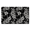 Black White Floral Print Door Mat-grizzshop