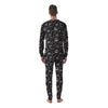 Black White Handdrawn Skull And Spider Print Pattern Men's Pajamas-grizzshop