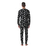 Black and White Dog Paw Print Pattern Men's Pajamas-grizzshop