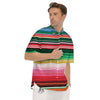 Blanket Mexican Serape Print Pattern Men's Short Sleeve Shirts-grizzshop