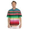 Blanket Mexican Serape Print Pattern Men's Short Sleeve Shirts-grizzshop