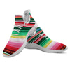 Blanket Mexican Serape Print Pattern White Athletic Shoes-grizzshop