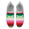 Blanket Mexican Serape Print Pattern White Athletic Shoes-grizzshop