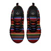 Blanket Stripe Tribal Mexican Print Black Sneaker-grizzshop