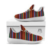 Blanket Stripe Tribal Mexican Print White Athletic Shoes-grizzshop