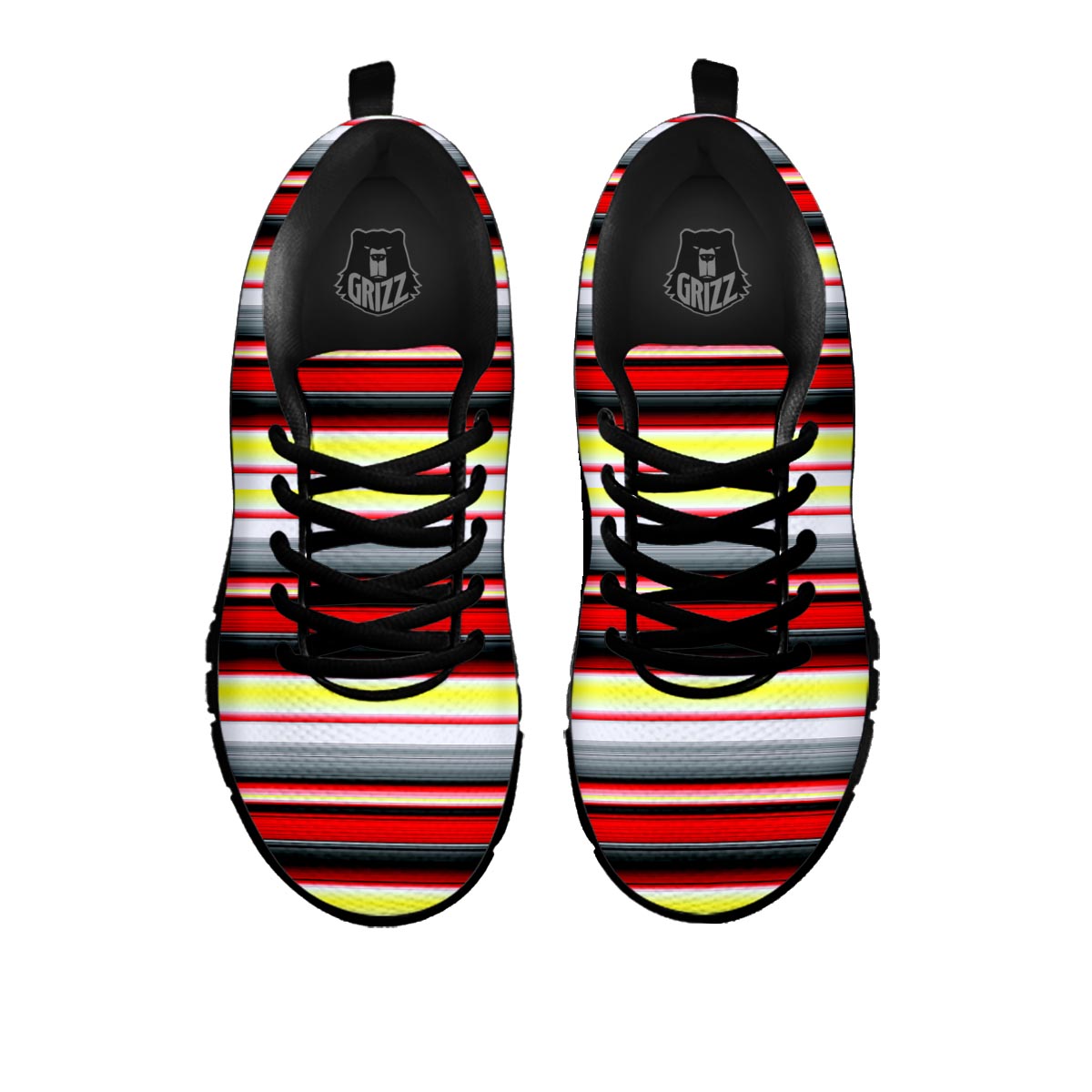 Blanket Stripe Tribal Serape Print Pattern Black Sneaker-grizzshop