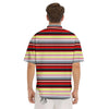 Blanket Stripe Tribal Serape Print Pattern Men's Short Sleeve Shirts-grizzshop