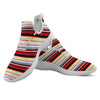 Blanket Stripe Tribal Serape Print Pattern White Athletic Shoes-grizzshop