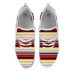 Blanket Stripe Tribal Serape Print Pattern White Athletic Shoes-grizzshop