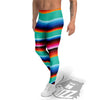 Blanket Stripes Cinco De Mayo Print Men's Leggings-grizzshop