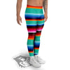 Blanket Stripes Cinco De Mayo Print Men's Leggings-grizzshop