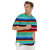 Blanket Stripes Cinco De Mayo Print Men's Short Sleeve Shirts-grizzshop