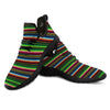 Blanket Tribal Mexican Print Pattern Black Athletic Shoes-grizzshop