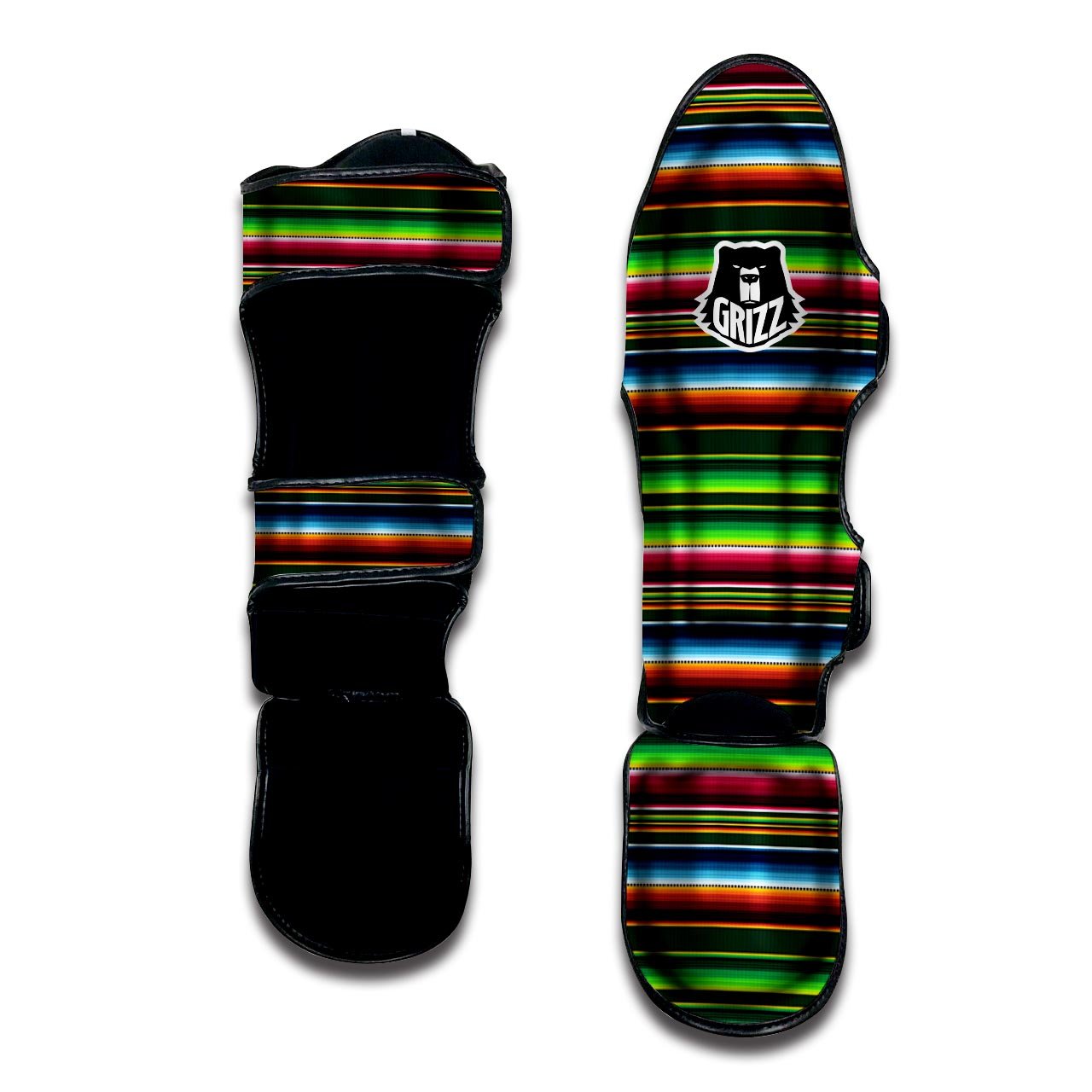 Blanket Tribal Mexican Print Pattern Muay Thai Shin Guards-grizzshop