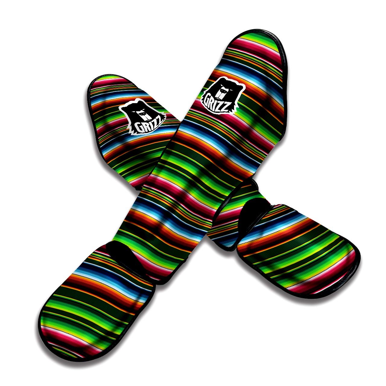 Blanket Tribal Mexican Print Pattern Muay Thai Shin Guards-grizzshop