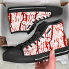 Blood Drip Print Black High Top Shoes-grizzshop