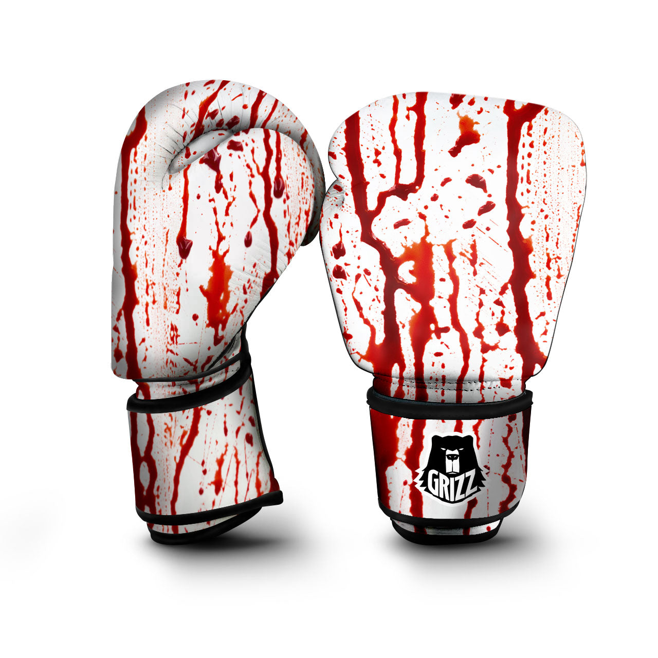 Blood Drip Print Boxing Gloves-grizzshop