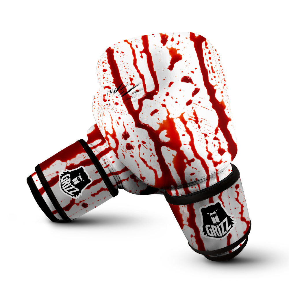 Blood Drip Print Boxing Gloves-grizzshop