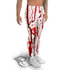 Blood Drip Print Men's Leggings-grizzshop