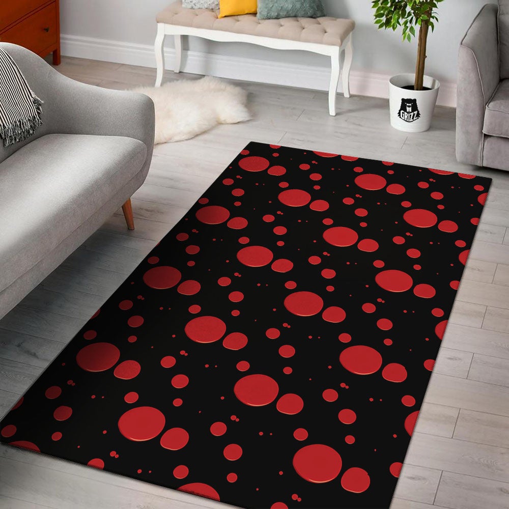 Blood Drop Red Print Pattern Floor Mat-grizzshop