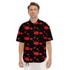 Blood Drop Red Print Pattern Men's Short Sleeve Shirts-grizzshop