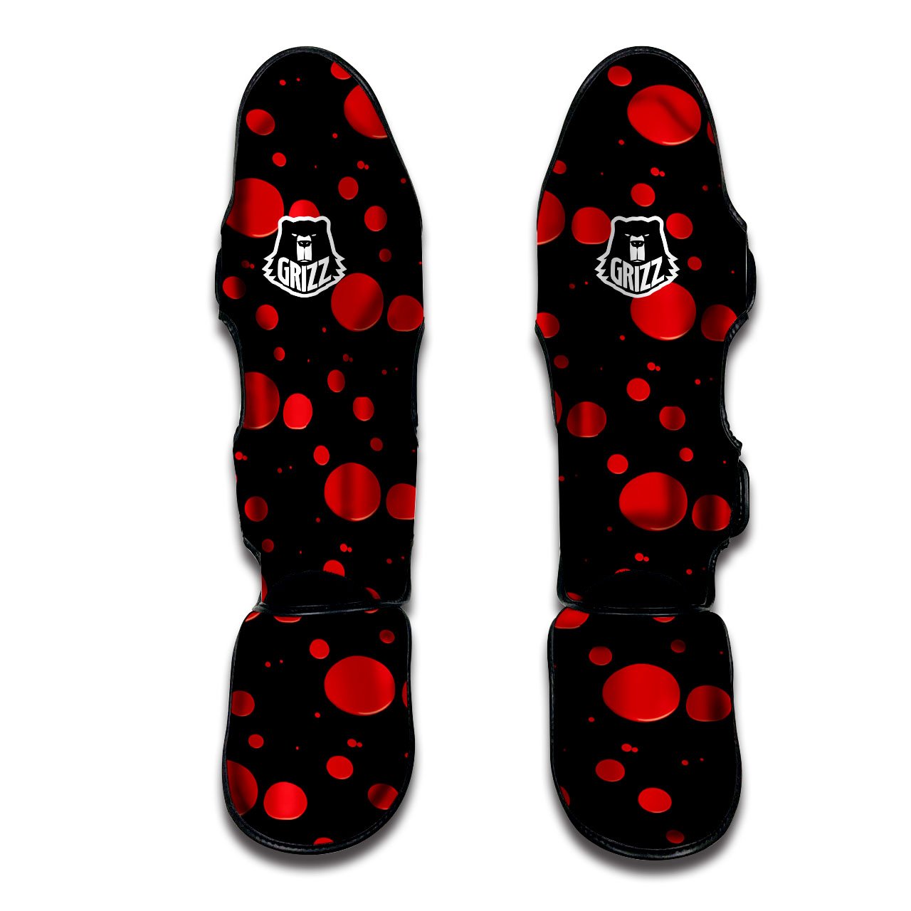 Blood Drop Red Print Pattern Muay Thai Shin Guards-grizzshop