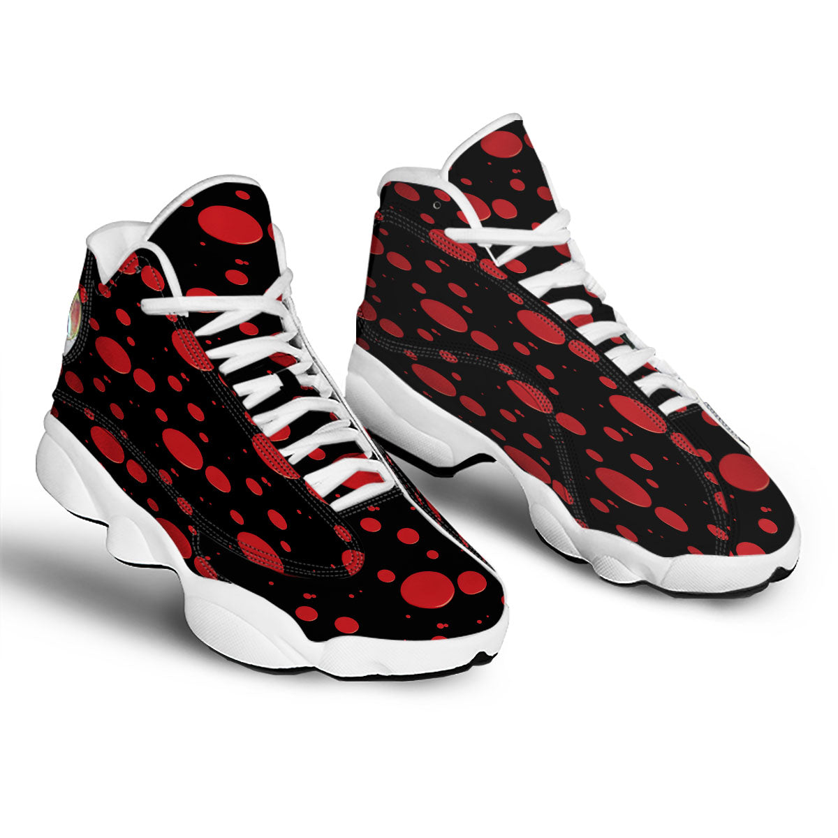 Blood Drop Red Print Pattern White Basketball Shoes-grizzshop
