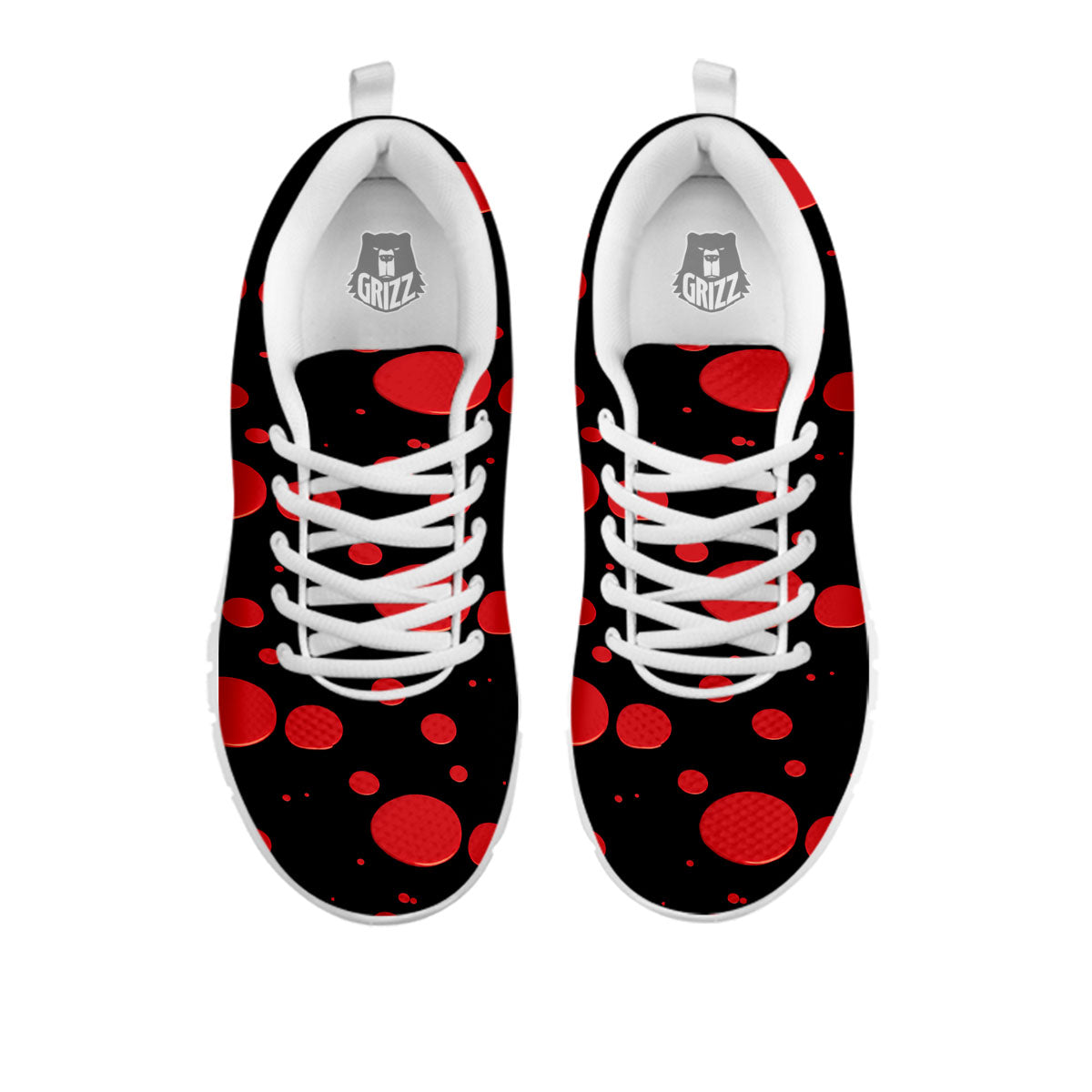 Blood Drop Red Print Pattern White Sneaker-grizzshop