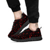 Blood Red Print Pattern Black Sneaker-grizzshop