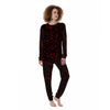 Blood Red Print Pattern Women's Pajamas-grizzshop