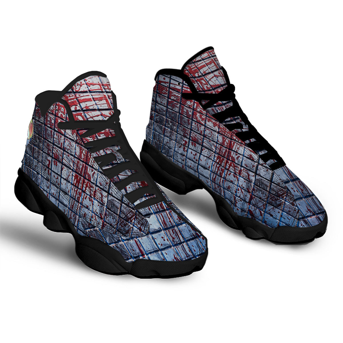 Blood Room Bloody Print Black Basketball Shoes-grizzshop