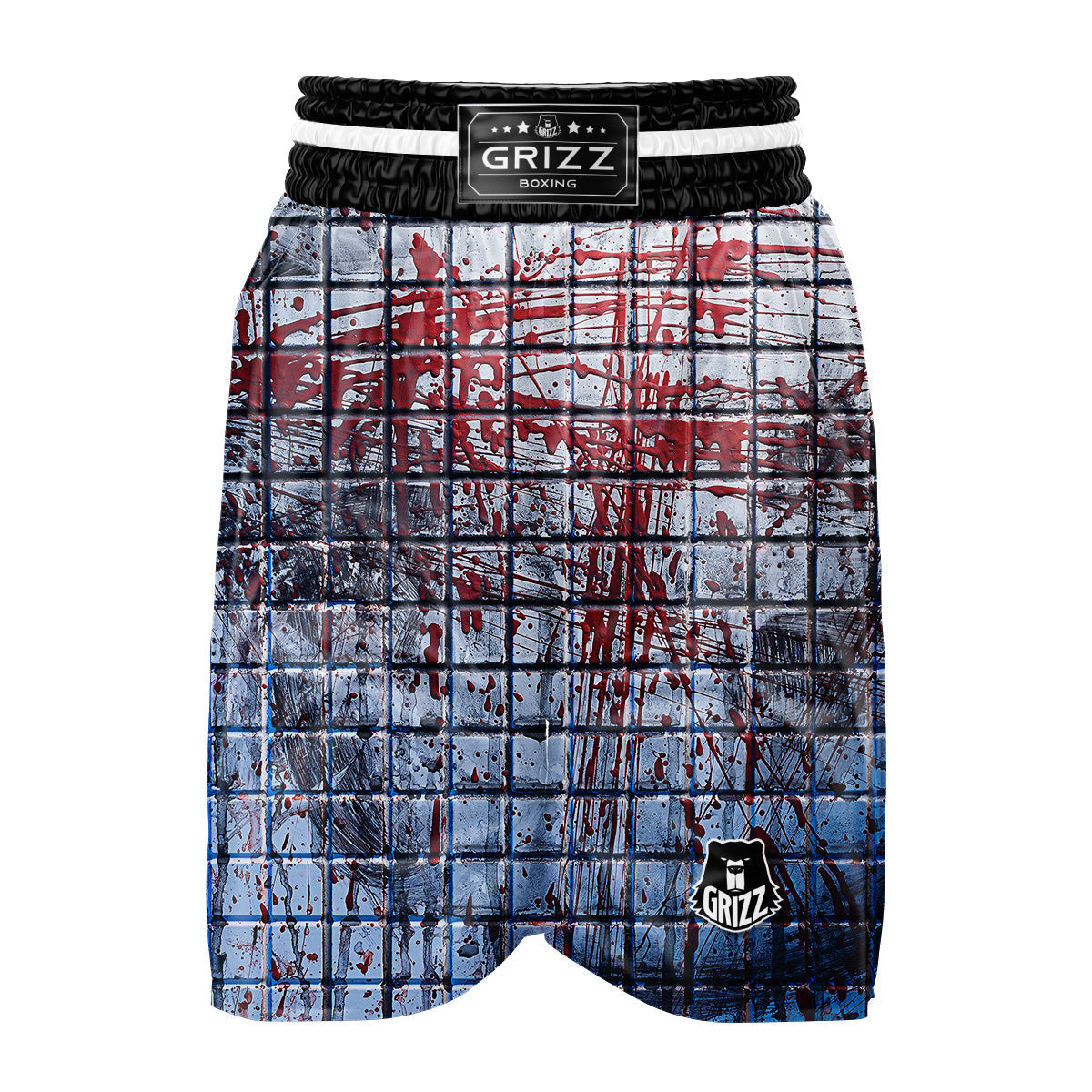 Blood Room Bloody Print Boxing Shorts-grizzshop