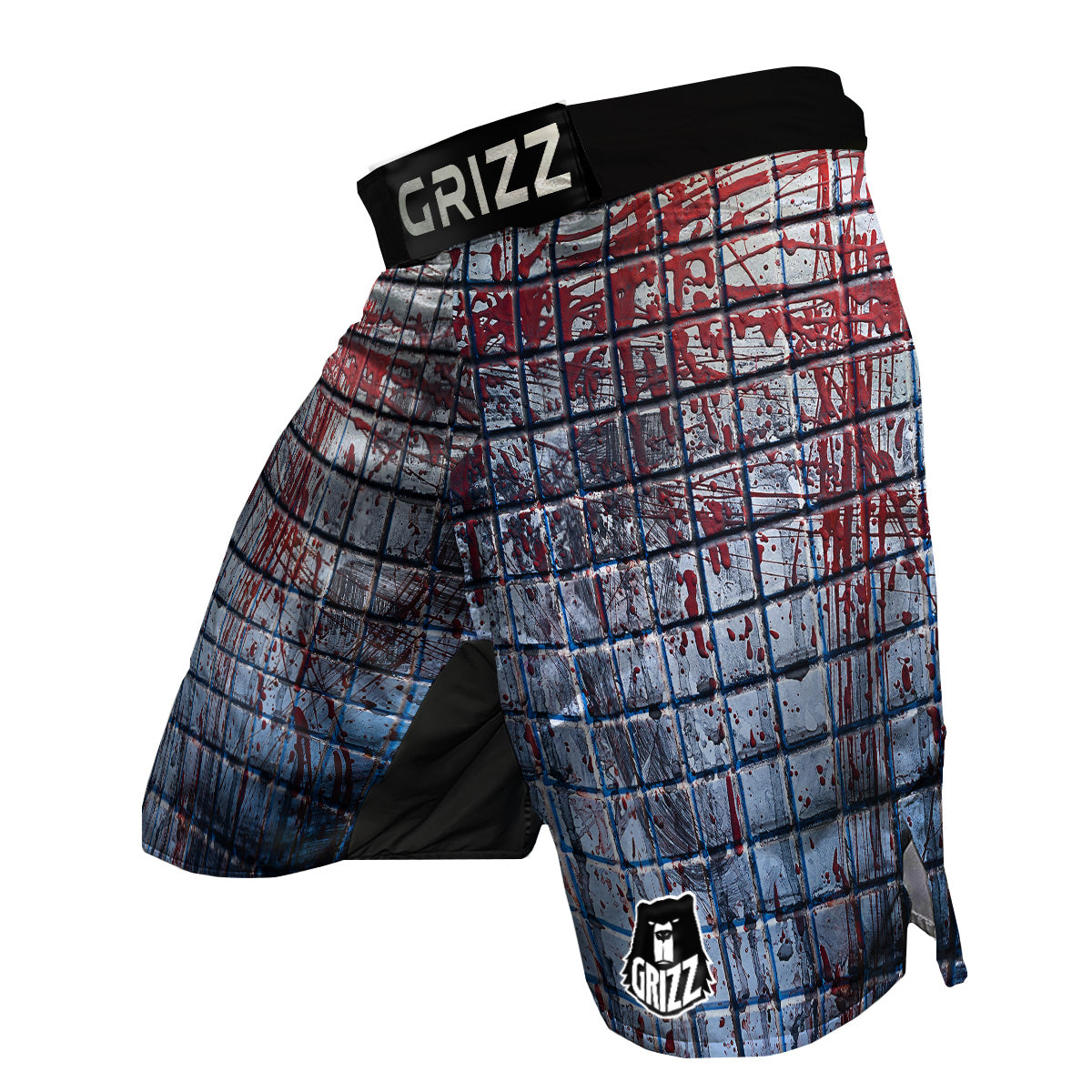 Blood Room Bloody Print MMA Shorts-grizzshop