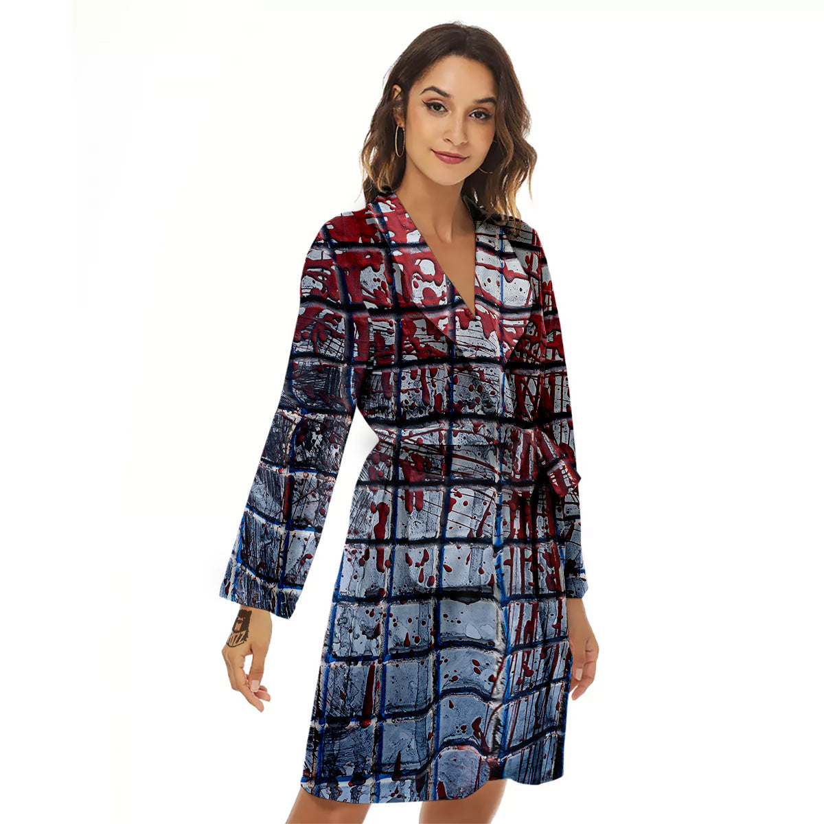 Blood Room Bloody Print Women's Robe-grizzshop