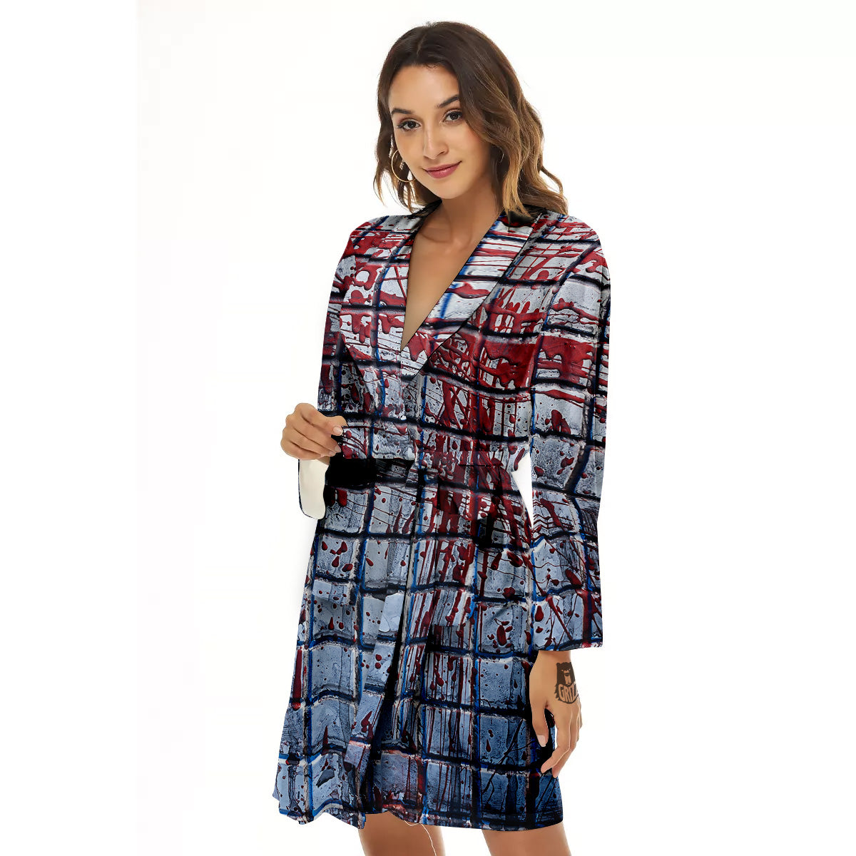 Blood Room Bloody Print Women's Robe-grizzshop