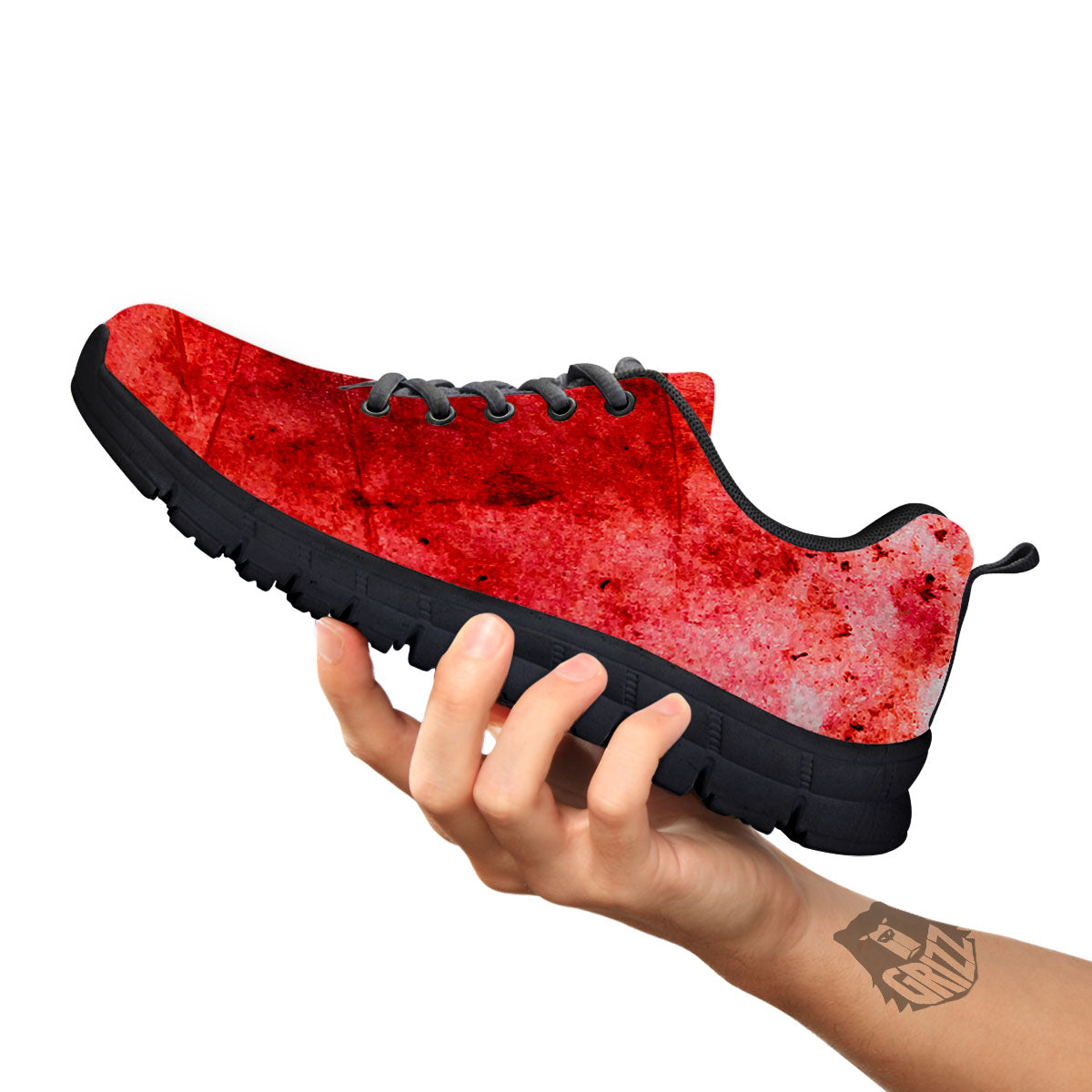 Blood Stains Red Print Black Sneaker-grizzshop