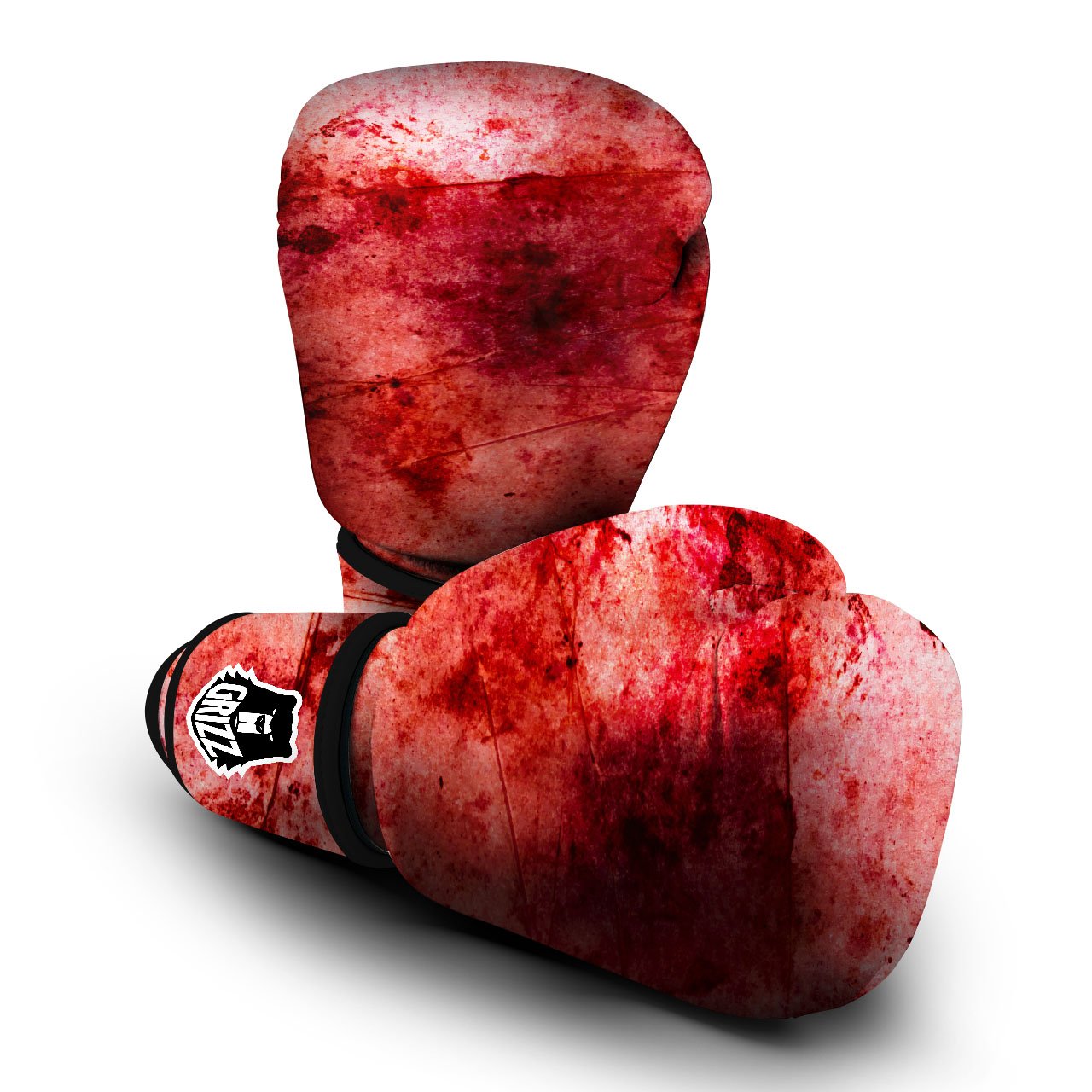 Blood Stains Red Print Boxing Gloves-grizzshop